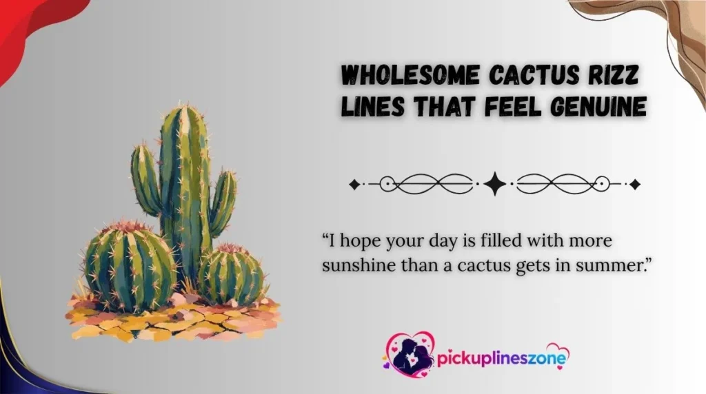 Wholesome Cactus Rizz Lines That Feel Genuine