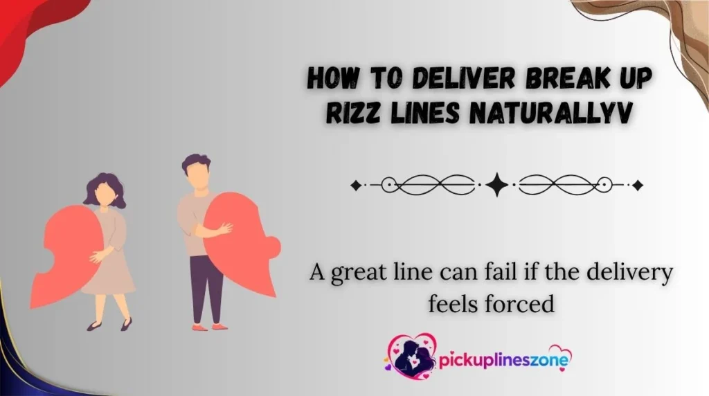 How to Deliver Break Up Rizz Lines Naturally