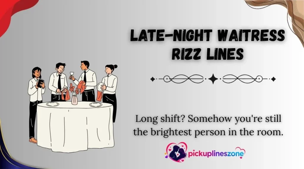 Late-Night Waitress Rizz Lines