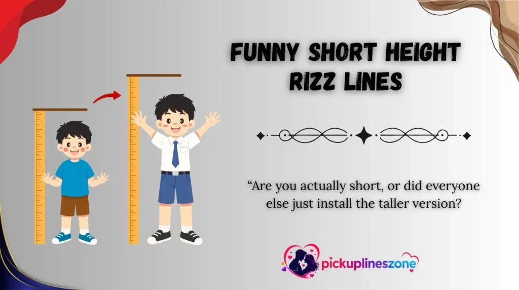 Funny Short Height Rizz Lines