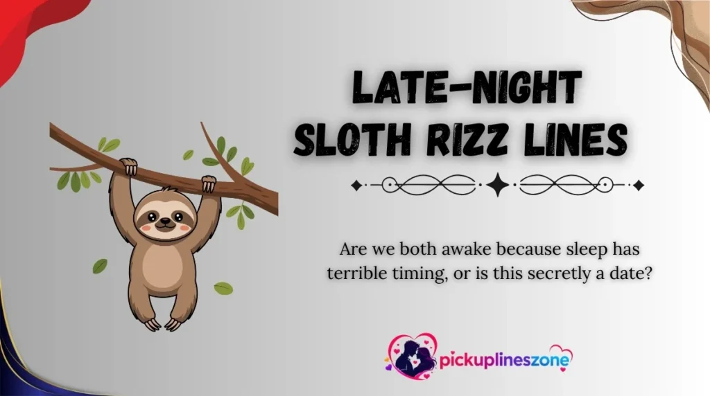  Late-Night Sloth Rizz Lines