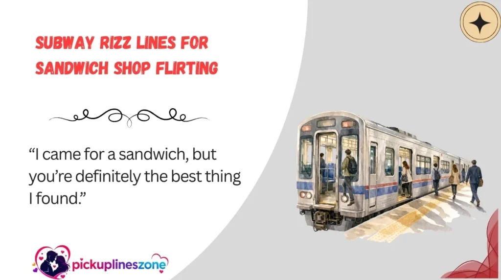 Subway Rizz Lines for Sandwich Shop Flirting