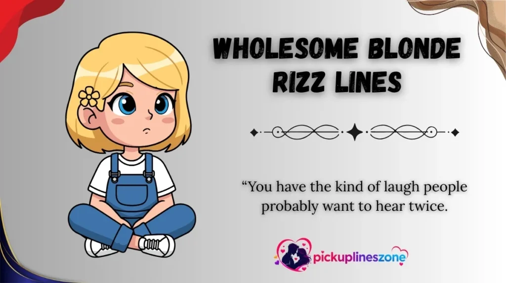 Wholesome Blonde Rizz Lines