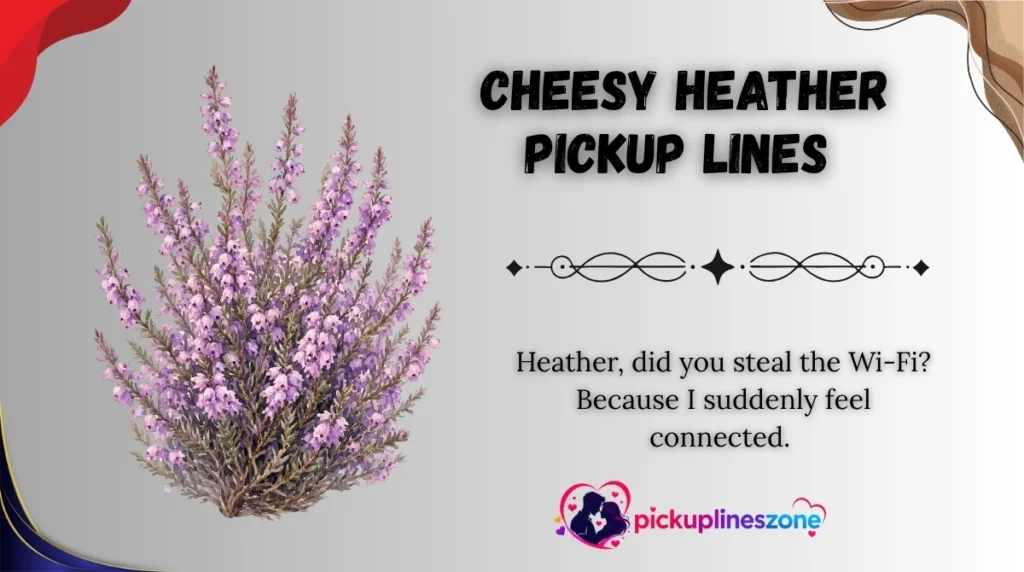 Cheesy Heather Pickup Lines