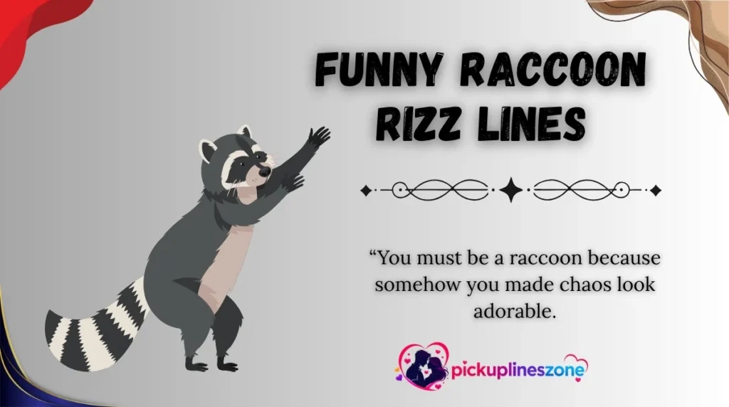 Funny Raccoon Rizz Lines